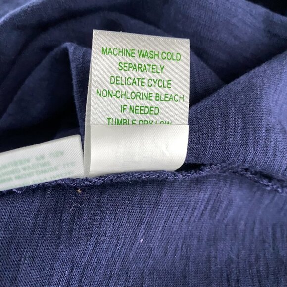 Lilly Pulitzer Surfcrest Dress Medium True Navy Blue‎ Cotton Modal NWT DR-1355 - Picture 11 of 12